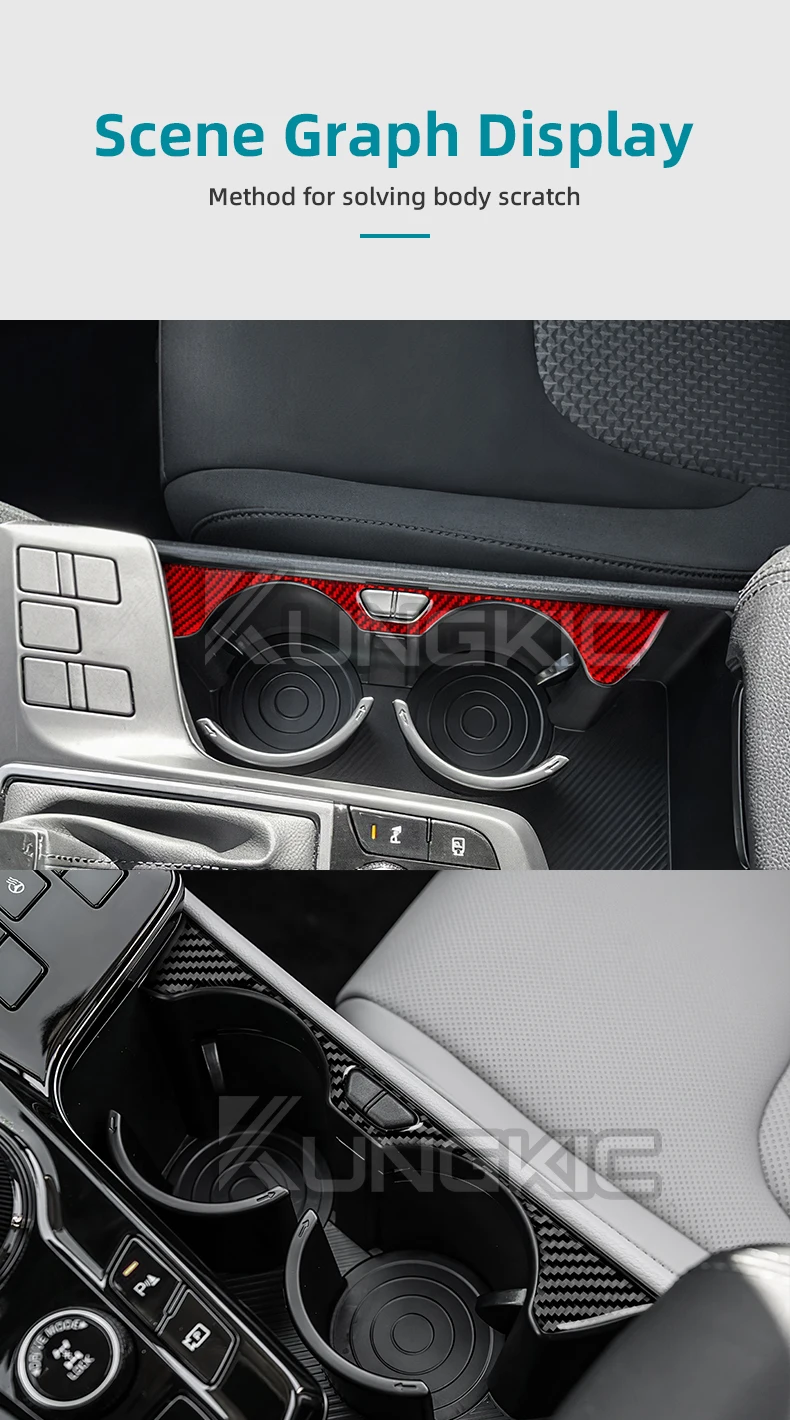 Echter, weicher Carbonfaser-Schalthebelhalter-Rahmenaufkleber für Kia Sportage NQ5 2022 2023 2024 2025 (Links- und Rechtslenker) – Innenraumzubehör – Detail 9