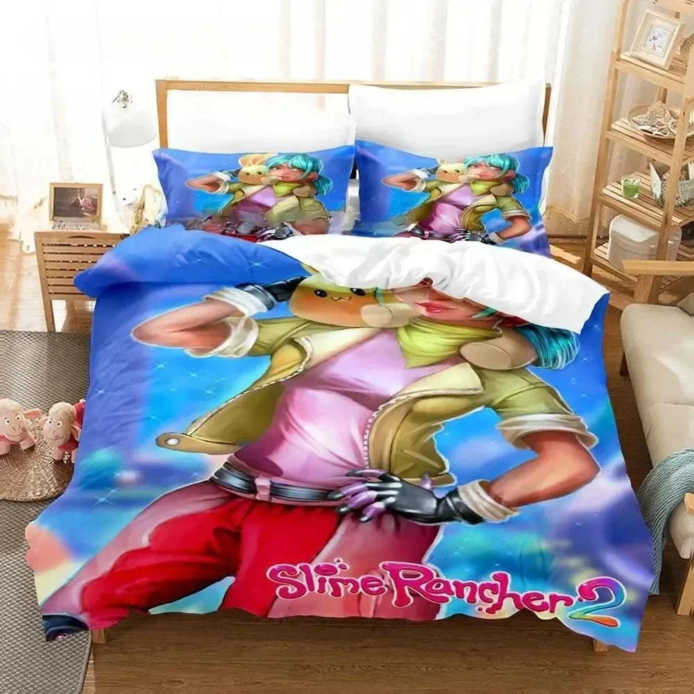 

3D Printed Anime Game Slime Rancher 2 Bedding Set Single Twin Full Queen King Size Bed Set Aldult Boys Bedroom Duvet cover Sets