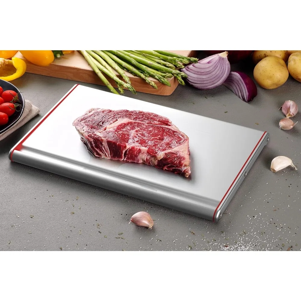 صينية إزالة الجليد للطعام وصينية إزالة الجليد، حمراء #2