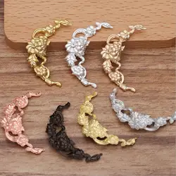 REGELIN 20pcs/lot 40mm Vintage Copper Flower Charms Pendant for DIY Necklace Bracelet Jewelry Findings Making Craft