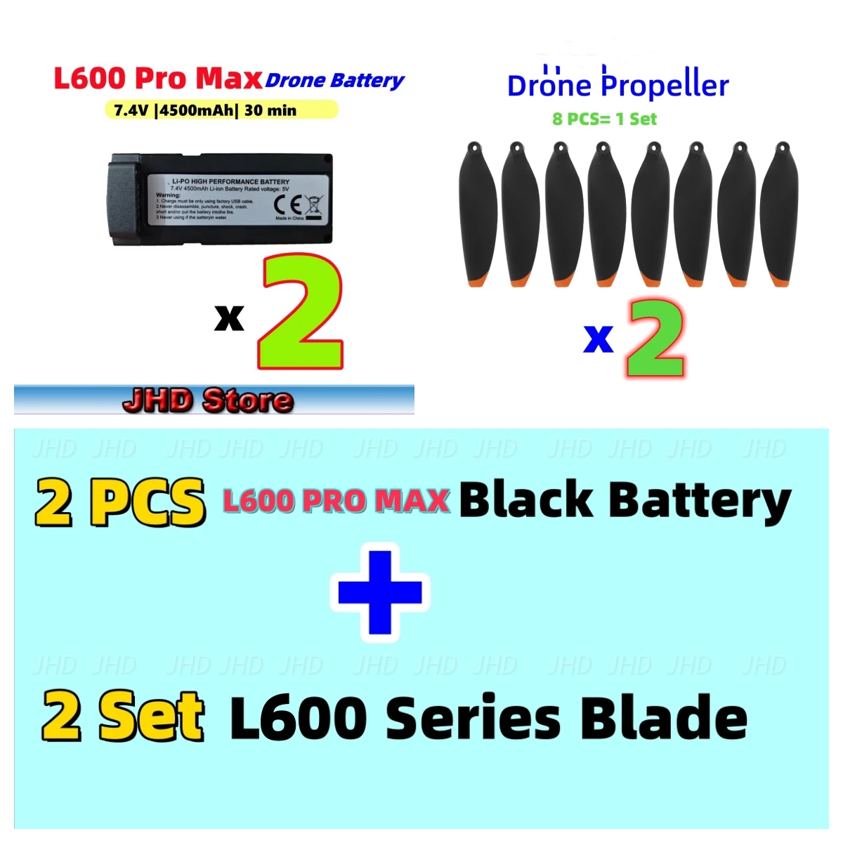 JHD L600 Max Battery Properller 7.4V 4500mAh 30min Battery Life For Original LYZRC L600 Pro Max Drone Battery /Blade Wholesale