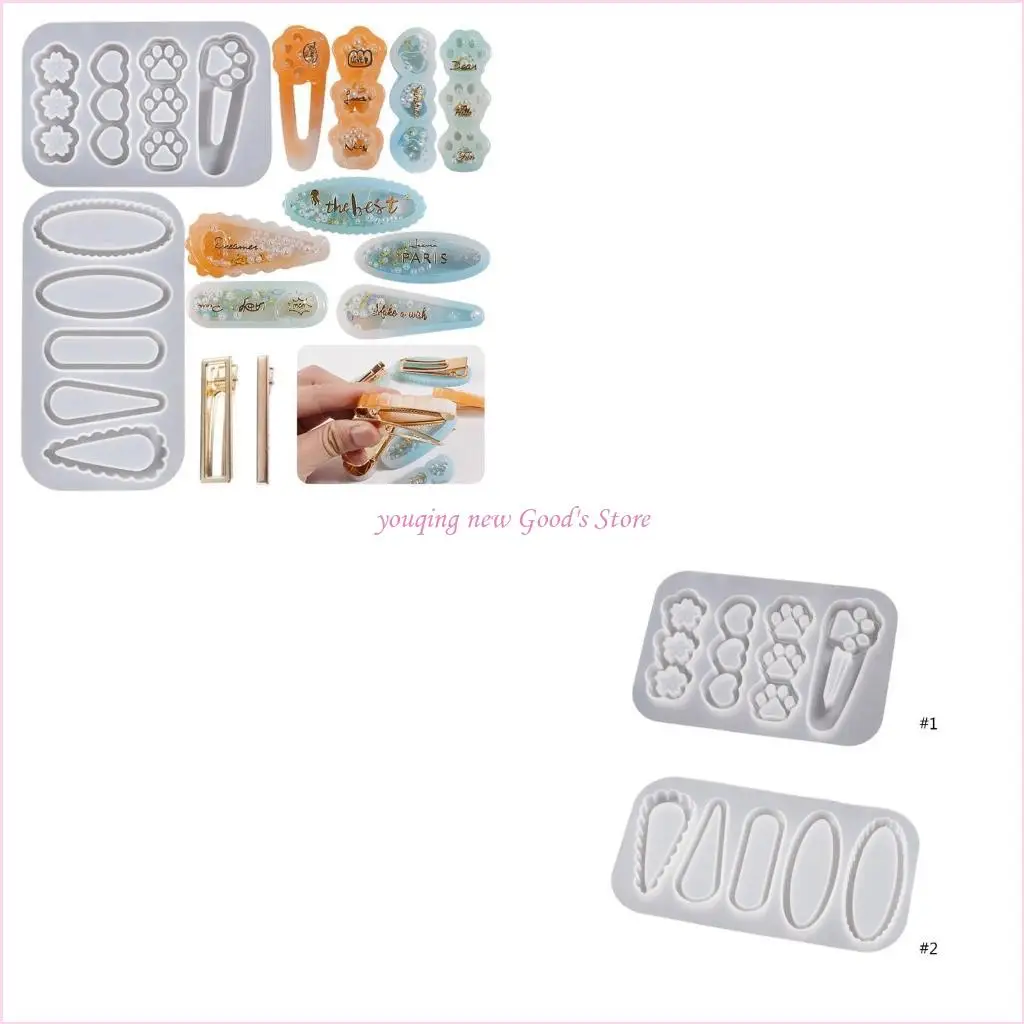 

57QA Заколка для волос Формы для литья из эпоксидной смолы Формы для силиконовой смолы Силиконовые формы для ювелирных изделий