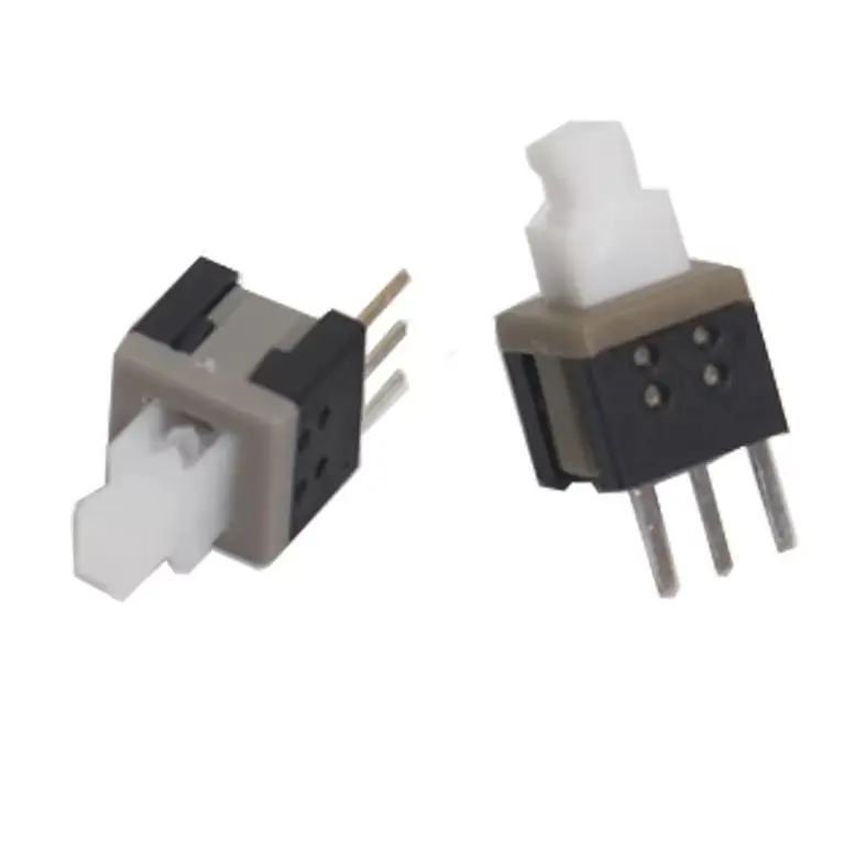 【20-10PCS】5.8X5.8MM 3PIN Self locki push button switch Micro TAcT Key Switch Self-locking power SWITCH ON/OFF