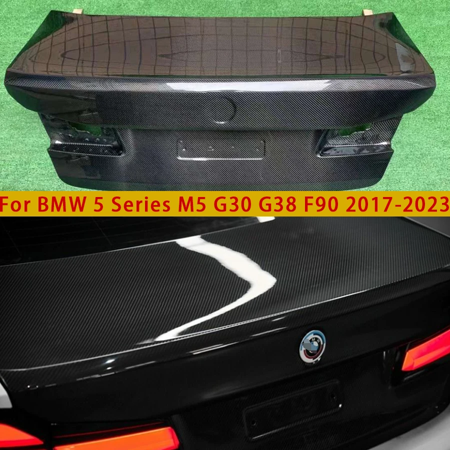 For BMW 5 Series M5 F90 G30 G38 Carbon fiber trunk lid encloses the upper lid behind the tailgate Car Trunk lid Car Accessories