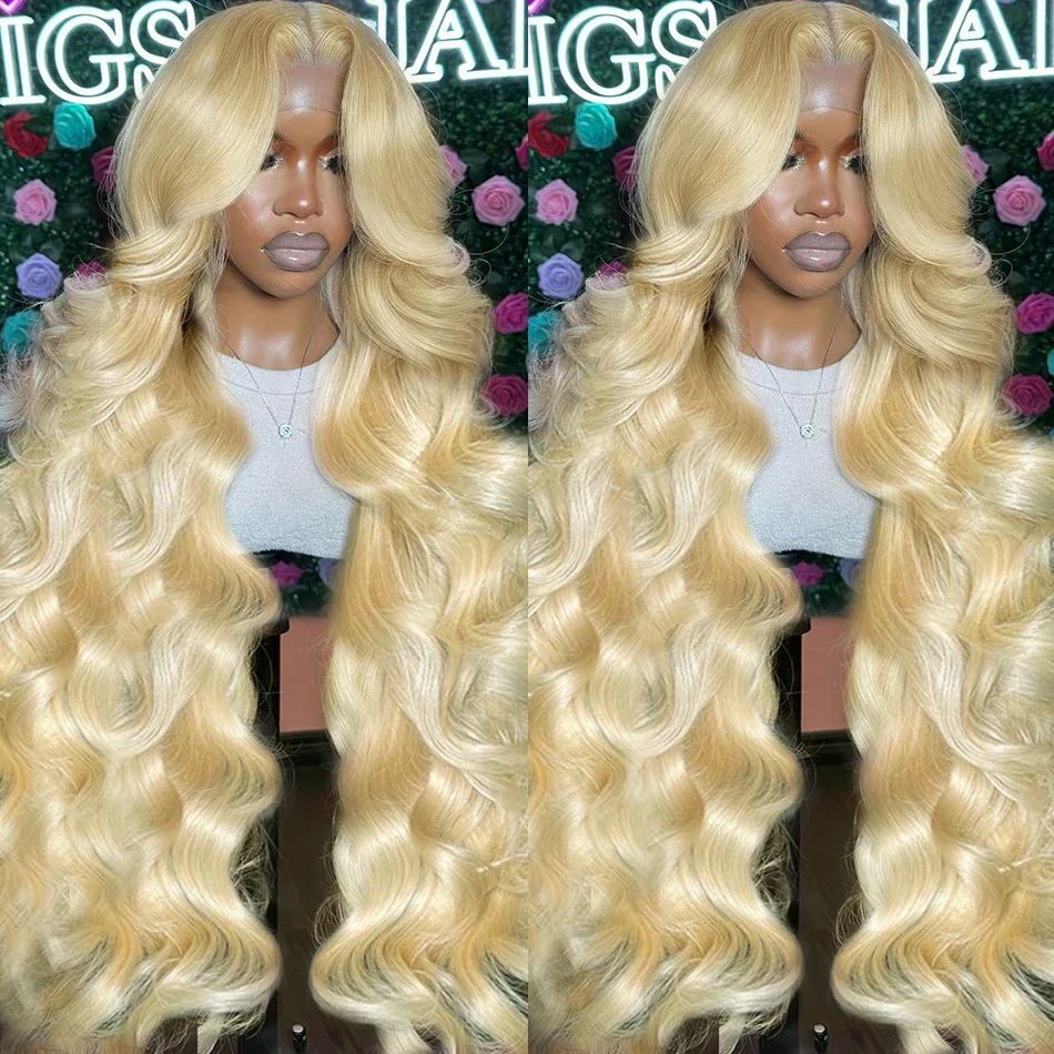 13x4 Body Wave 613 Honey Blonde Lace Front Human Hair Wig Remy Brazilian Colored 13x6 Hd Water Wave Lace Frontal Wigs for Women