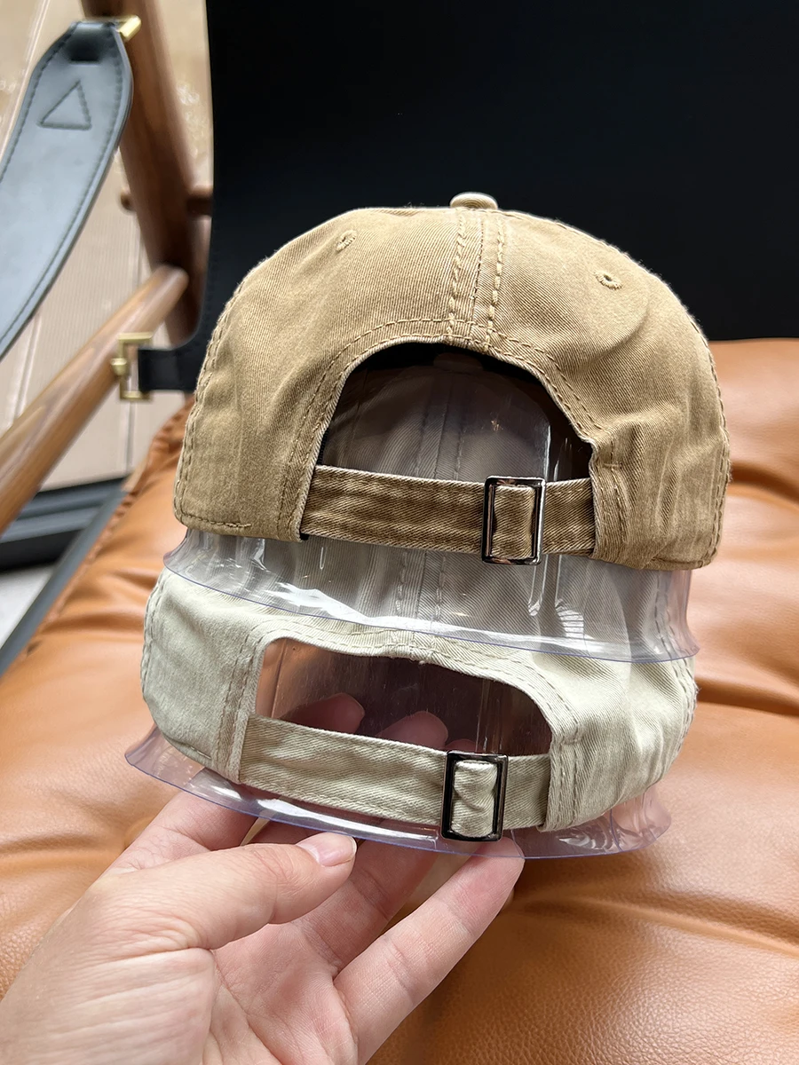 Baseball cap soft top show face small spring and summer thin sunshade letter embroidered cap