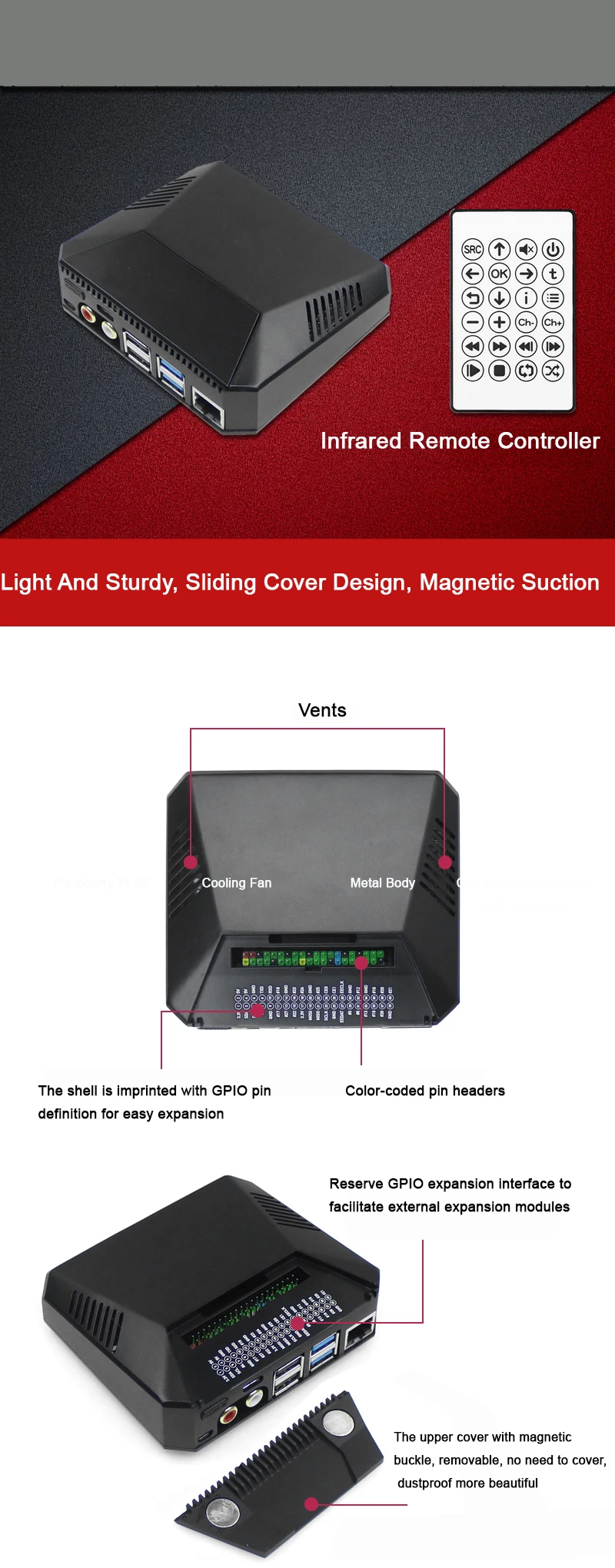 Raspberry Pi NANOSOUND ONE Casing Musik Papan Ekspansi Kartu Audio HiFi DAC