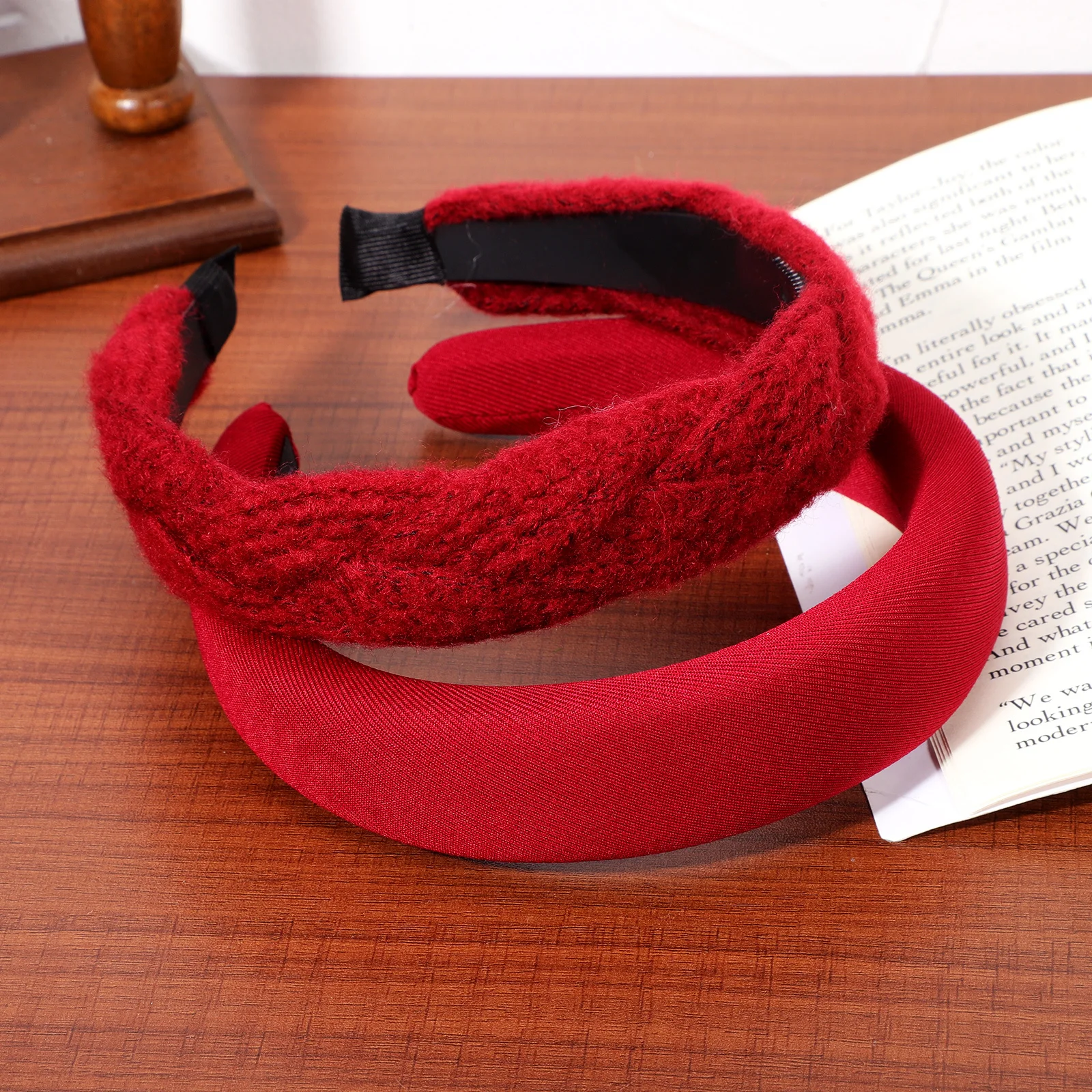 

2Pcs Vintage Wide Headbands Retro Hair Hoop Non Slip Fashion Hairbands for Women Teens Holiday Party Daily Styling