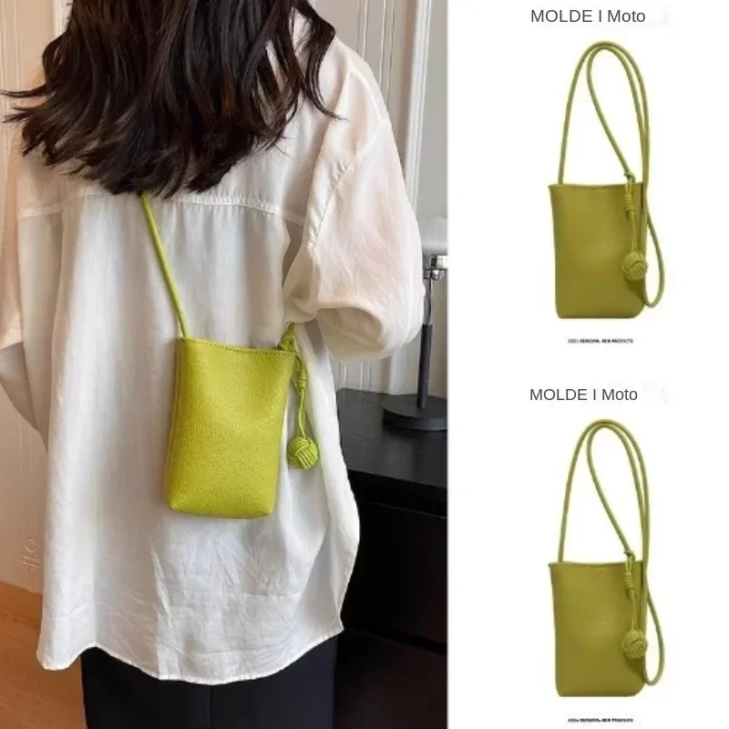 Bolso cruzado pequeño de cuero para mujer, bolso de diseñador para teléfono móvil, bolso de hombro ligero a la moda, monedero de viaje para mujer