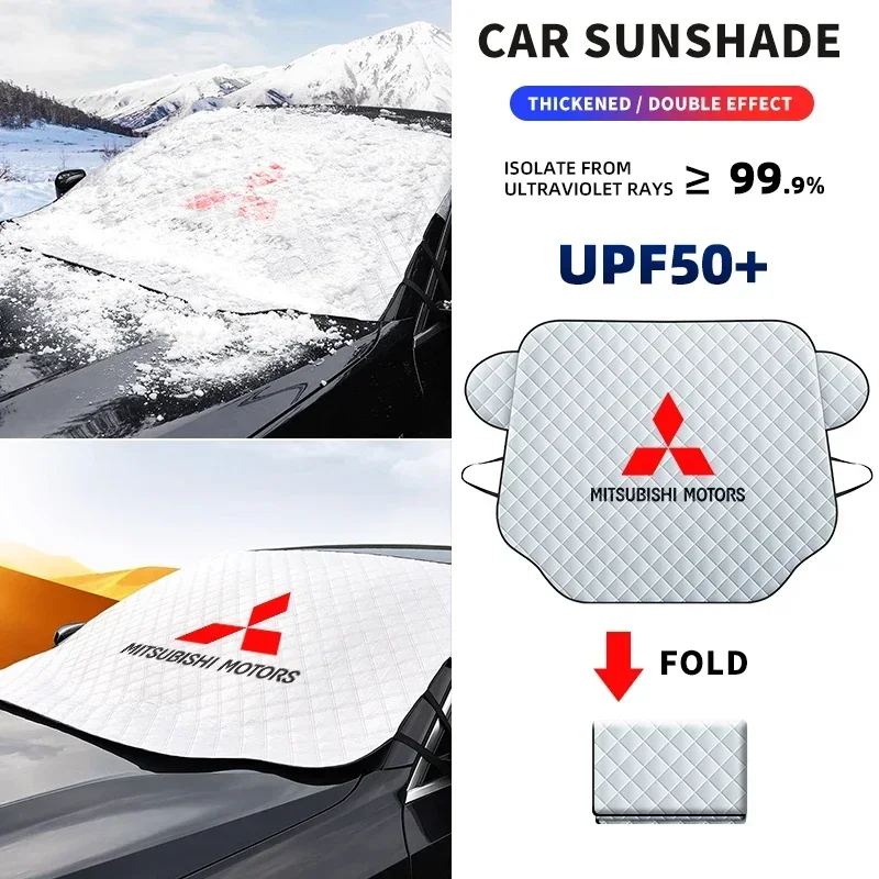 Car Windshield Sunshades Extra Thick Snow Ice Cover Protection For Mitsubishi ASX Galant Mirage L200 EVO Triton Pajero Outlander