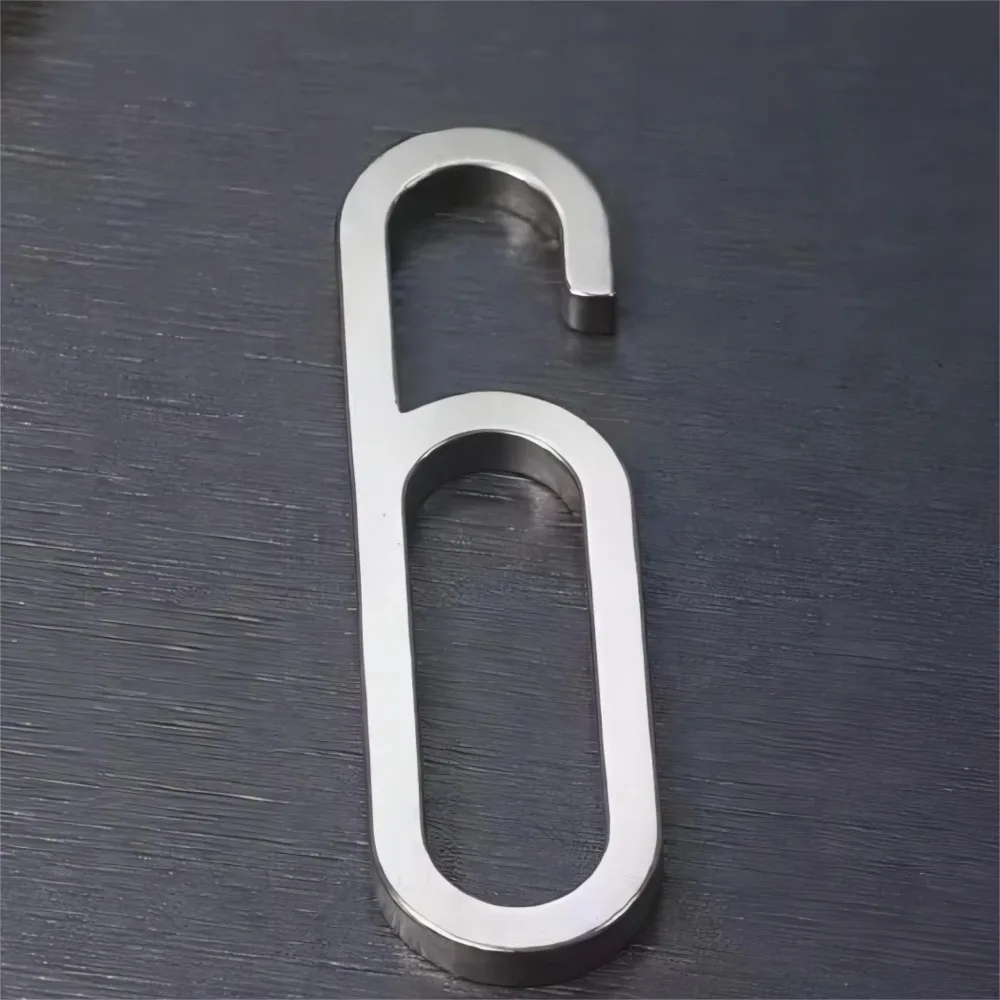 

DIY таблички с номером двери из нержавеющей стали, серебряные номеры 0-9, номерные вывески для отелей, квартир, офисов