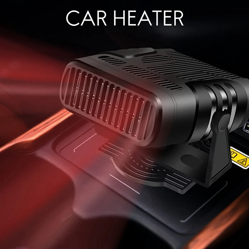 Portable Heating Cooling Fan Auto Car Heater Defroster Demister 200W Heater Windshield 360 Degree Rotation