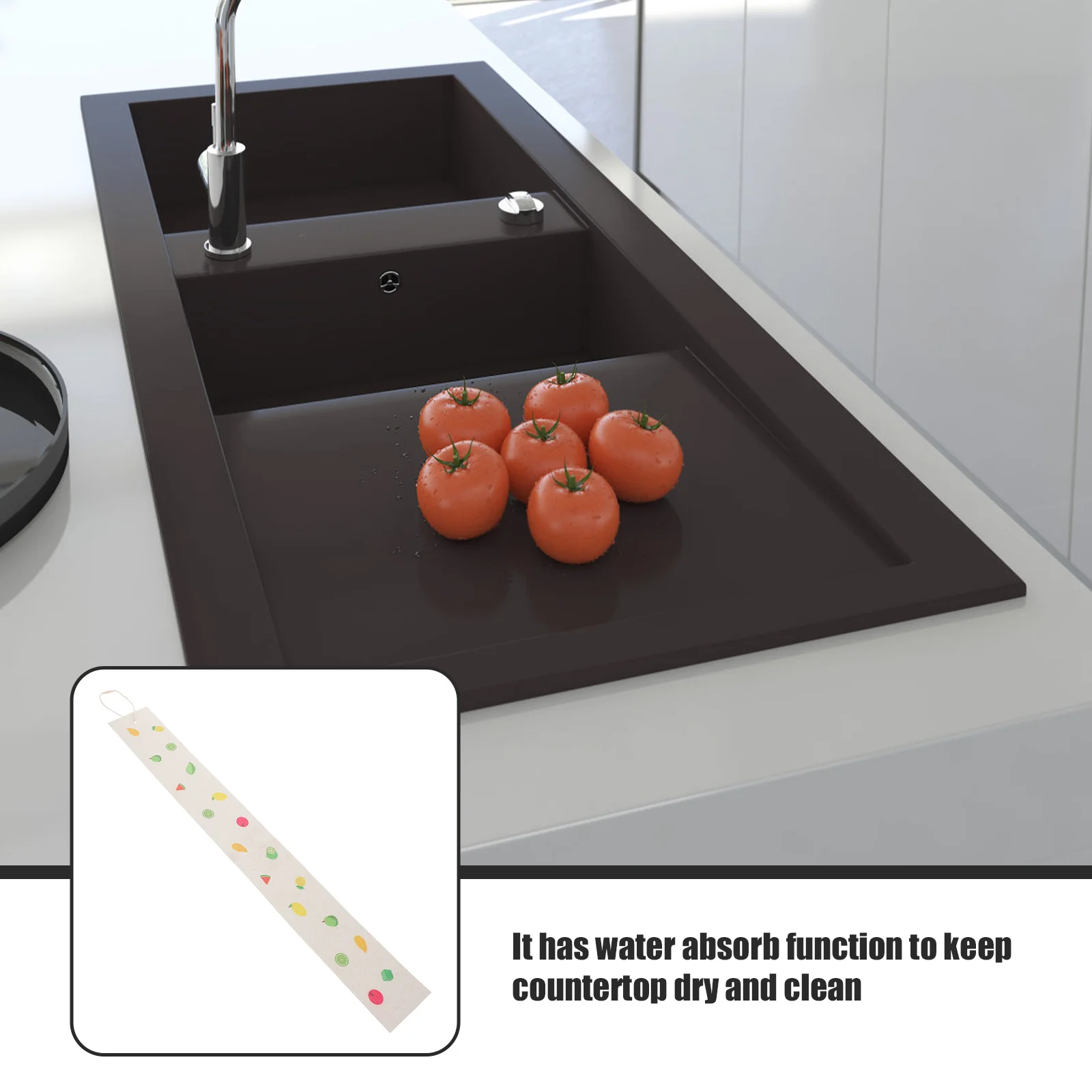 

Absorbent Sponge Mat Water Absorbent Strip For Kitchen Bathroom Countertop Drink Table Pad Washbasin Mat Desk Protector