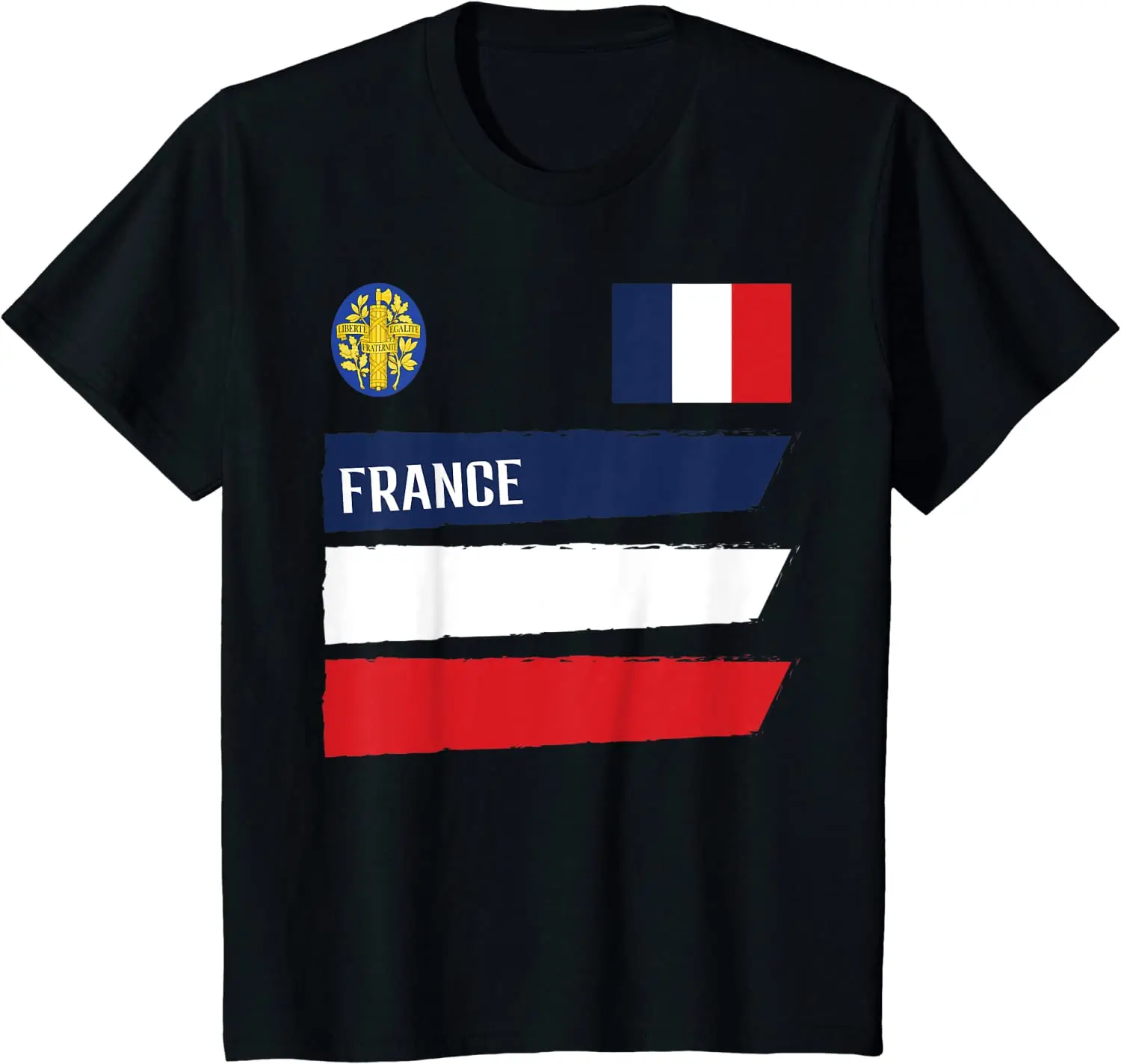 France Flag Soccer Ball French Fan Men Women Kids Boys Girls T-Shirt