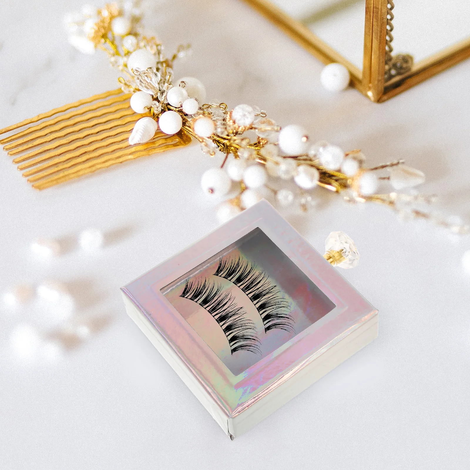 False Storage Case Magnetic Lash Boxes Eyelash ganizer Empty Containers Travel Size Eyelash Packaging Box eyelash glue makeup