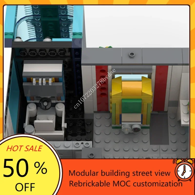 1756pcs kunden spezifische moc modulare Innenstadt Arcade Street View Modell Bausteine Technologie Ziegel DIY Montage Spielzeug Kinder Geschenke