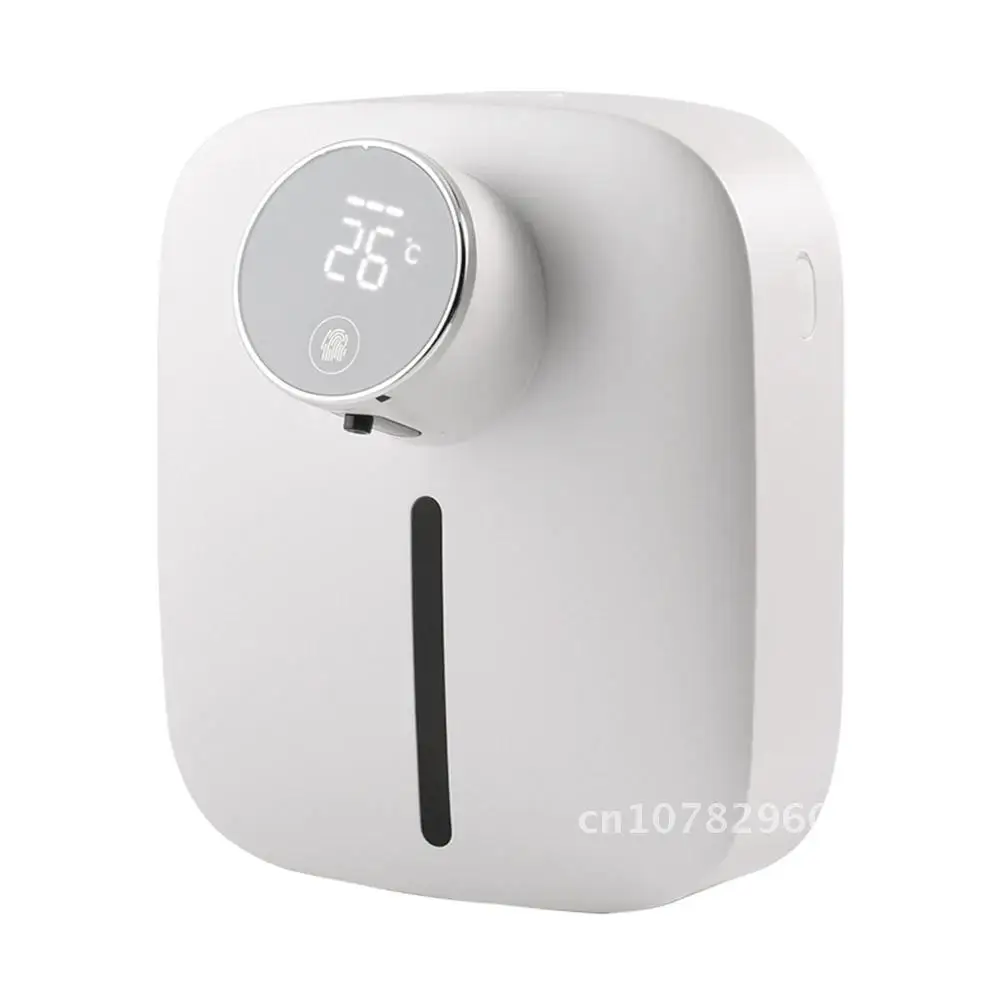 Automatic Foam Liquid Soap Dispenser with Temperature Digital Rechargeable Sensor Touchless Hand Sanitizer Machine for Bathroom