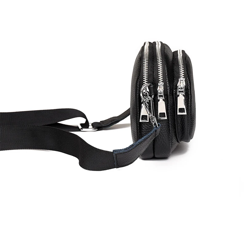 New Ladies Genuine Leather Bag Solid Multi-layered Female Shoulder Bags Fashion High Quality Women Crossbody Small Square Bag