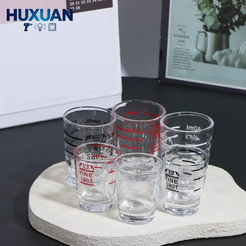 45/60ml Thickened Glass Measuring Cups With Measurement Marks Perfect For Coffee Brewing Cocktail Mixing Home Bar Appliances