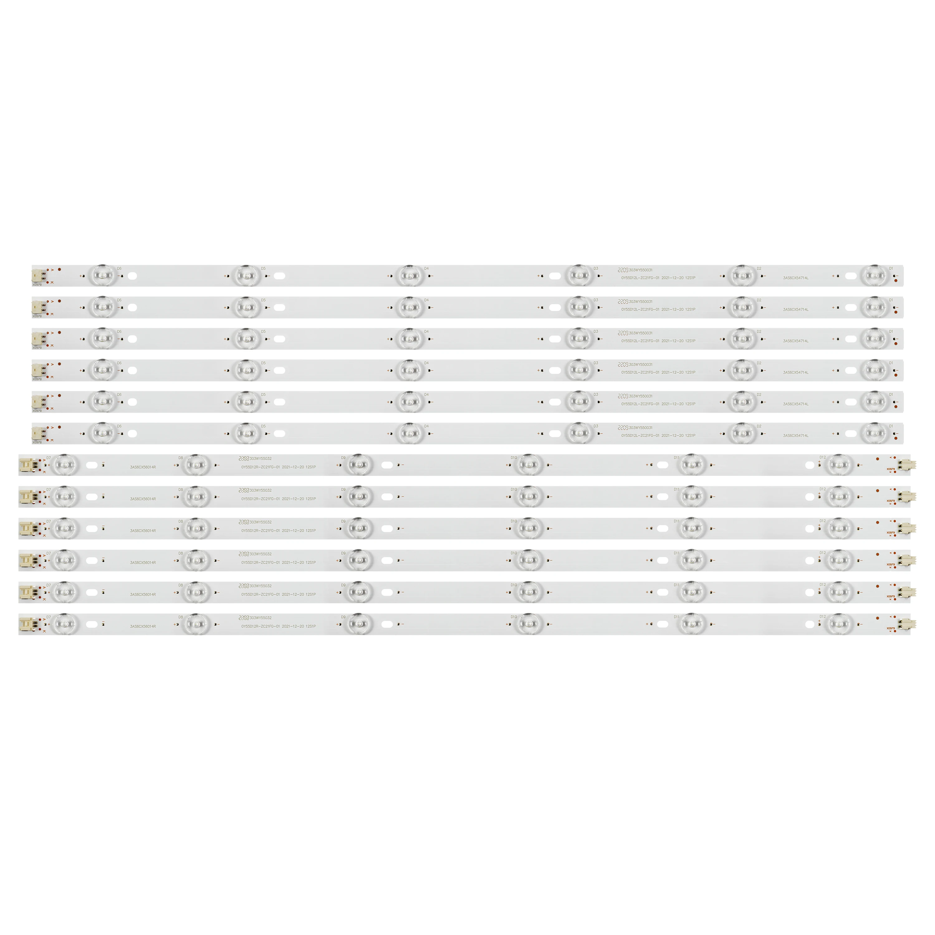 

LED strip(12)for LED-55U760 OY55D12L OY55D12R-ZC21FG-01 04 303WY550031 303WY550032 LE55F88S-UD LED-55U760 LE55P01 LS546PU1L0