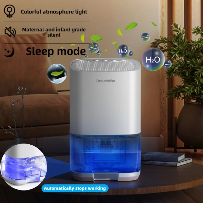 

Small Dehumidifier Portable Mute Air Purifier Eliminate Damp Mold and Moisture For Home Bedroom Office Kitchen Deodorizer Dryer