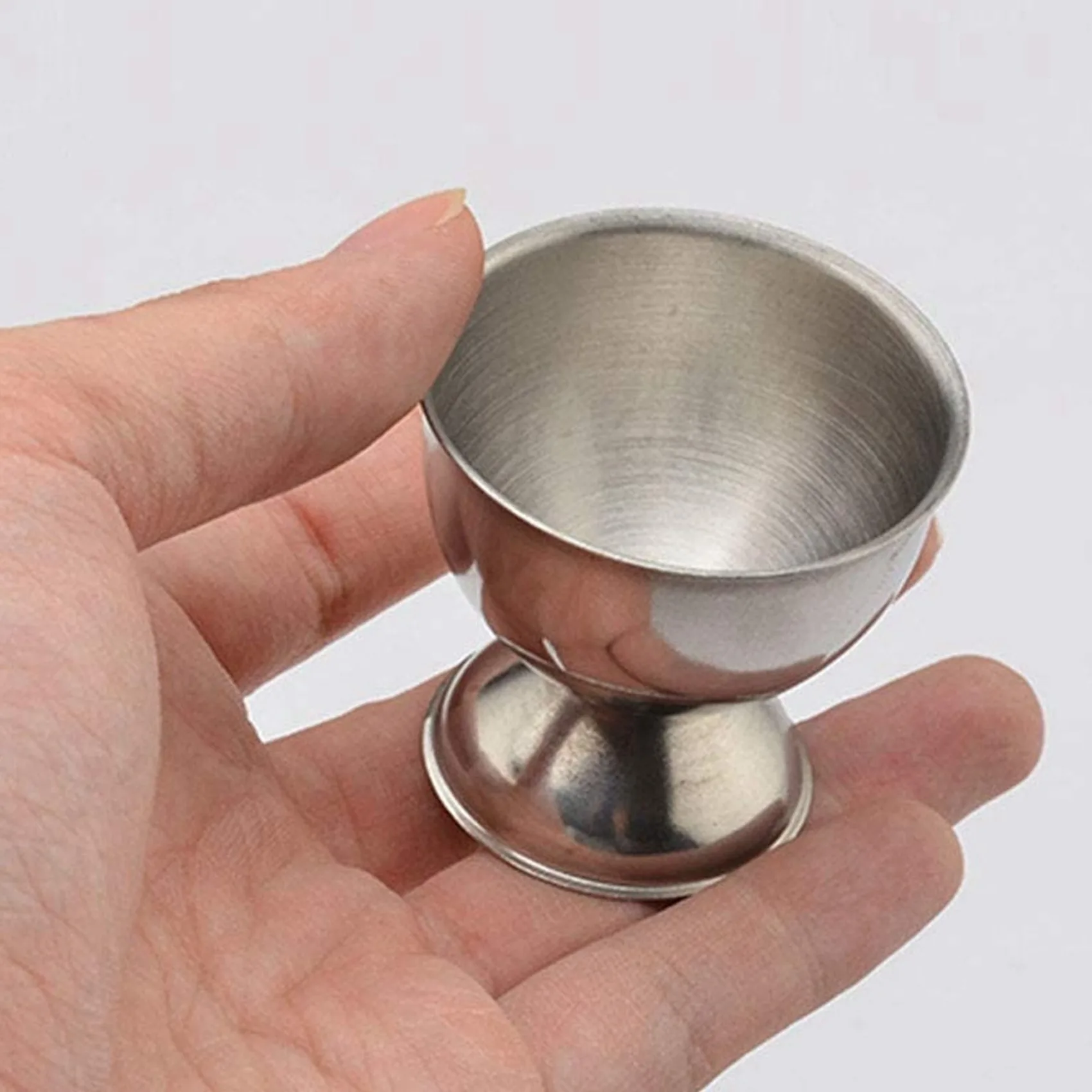 A02M-12X Egg Cups Set Stainless Steel Eggs Hard Boiled Eggs And Soft Tray Tool Holders Kitchen, Silver