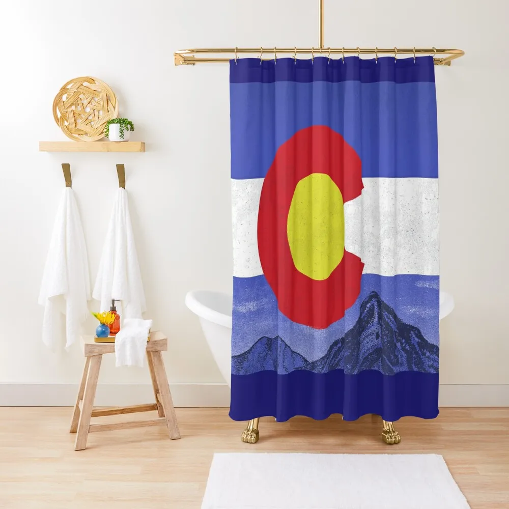 

vintage colorado flag Shower Curtain Bathroom Showers Shower Bath Modern Showers For Bathroom Curtain