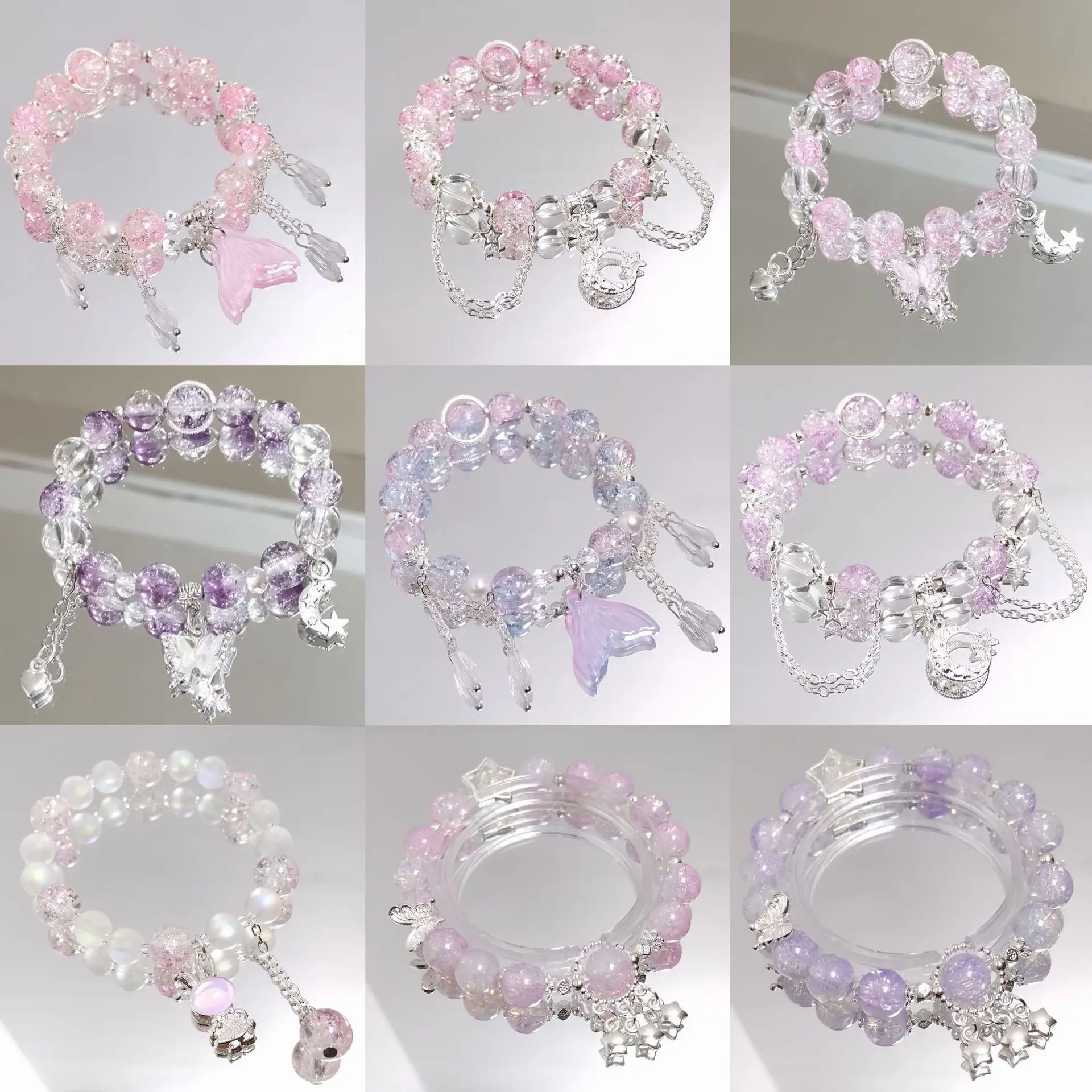 

Sweet fishtail bracelet women's beaded jewelry light luxury versatile student girlfriend bracelet