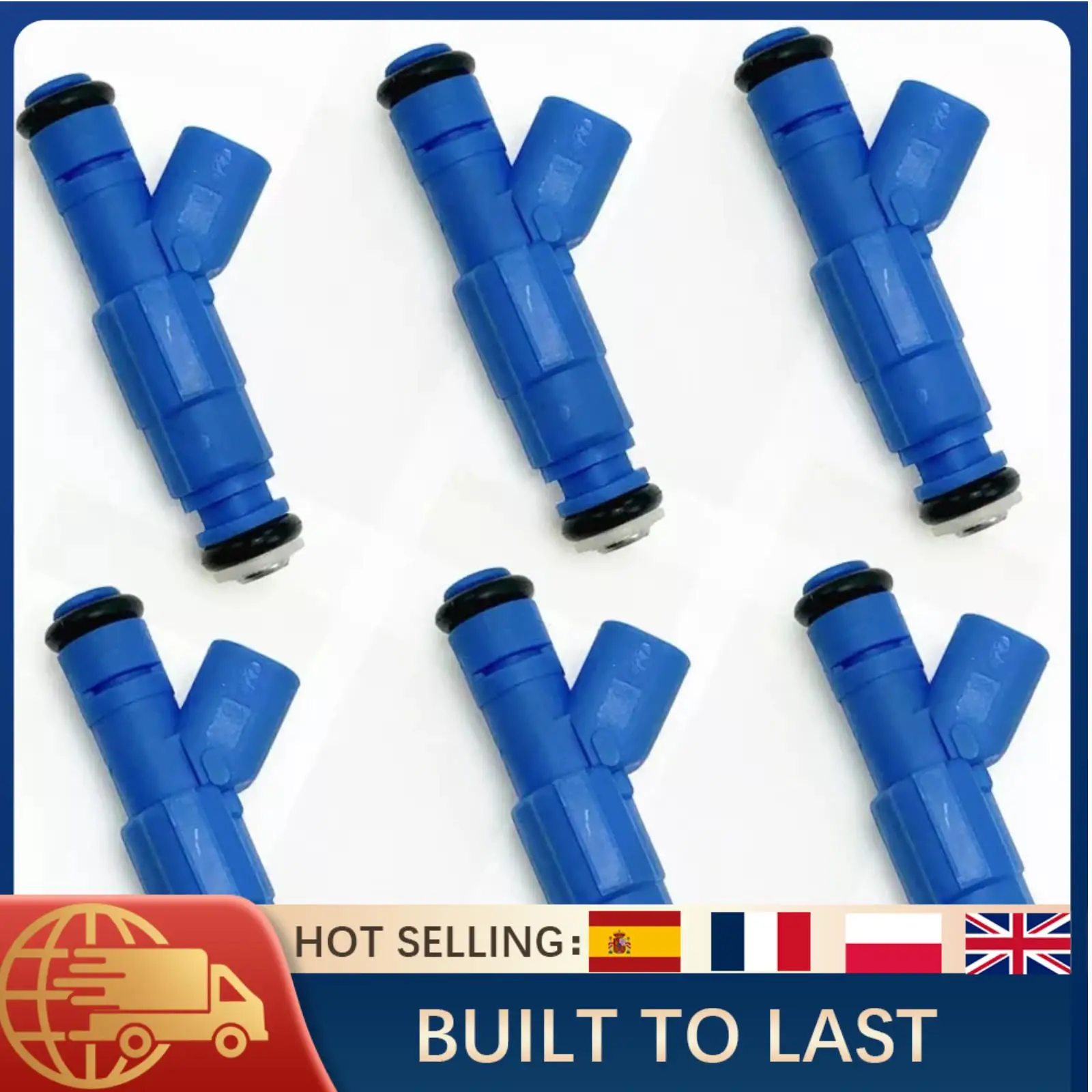 

OE High-OHMS Fuel Injectors 6PCS 1L5E-C4B For Ford F150 F250 F350 4.9L I6 1987-1989 For Ranger 2.9L 3.0L V6 1986-1991 EV1