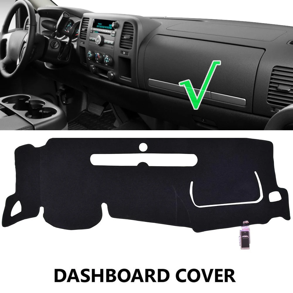 Car Dashboard Mat for Chevrolet Silverado GMC Sierra HD 2007 2008 2009 2010 2011 2012 2013 Cover Mats Sunshade Pad Carpet