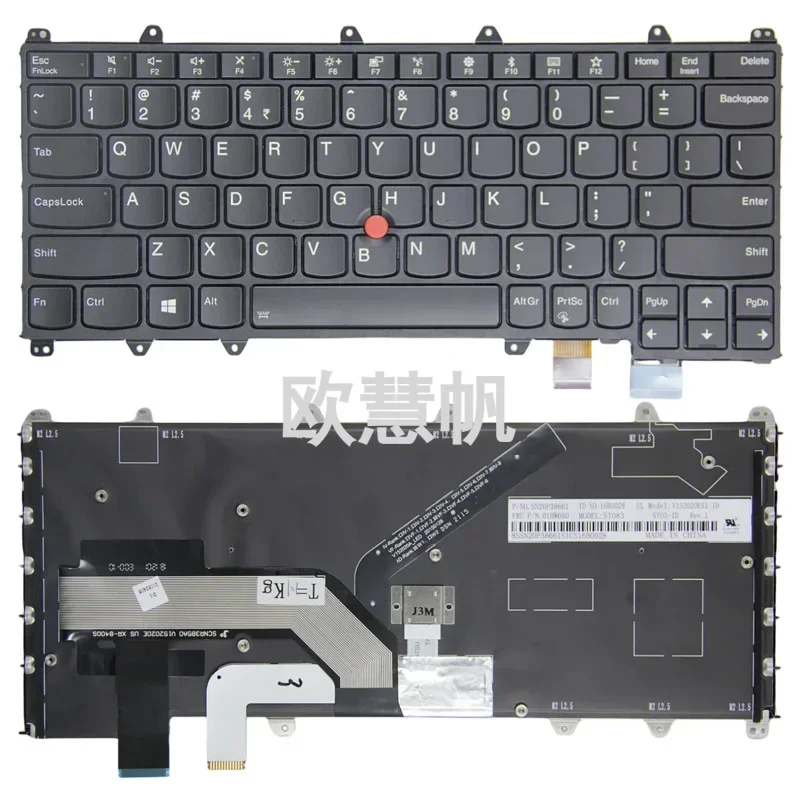

^Новая оригинальная американская клавиатура для Lenovo Thinkpad Yoga 260 Yoga 370 X380 S1 2nd S1 3RD S1 4TH английская с подсветкой V 152020 BS1