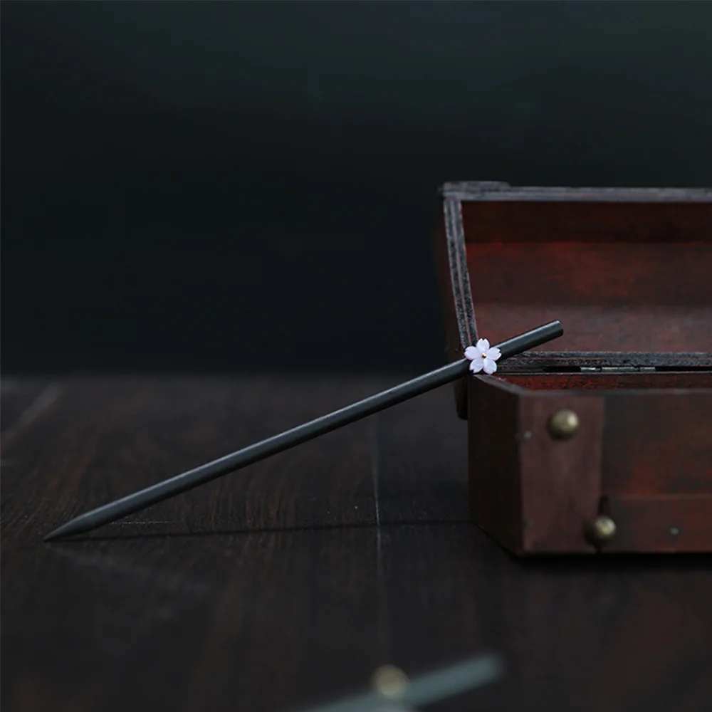 

Женские и женские дисковые волосы Hanfu, винтажные простые заколки с цветами, аксессуары для волос, палочки для волос, деревянная заколка для волос