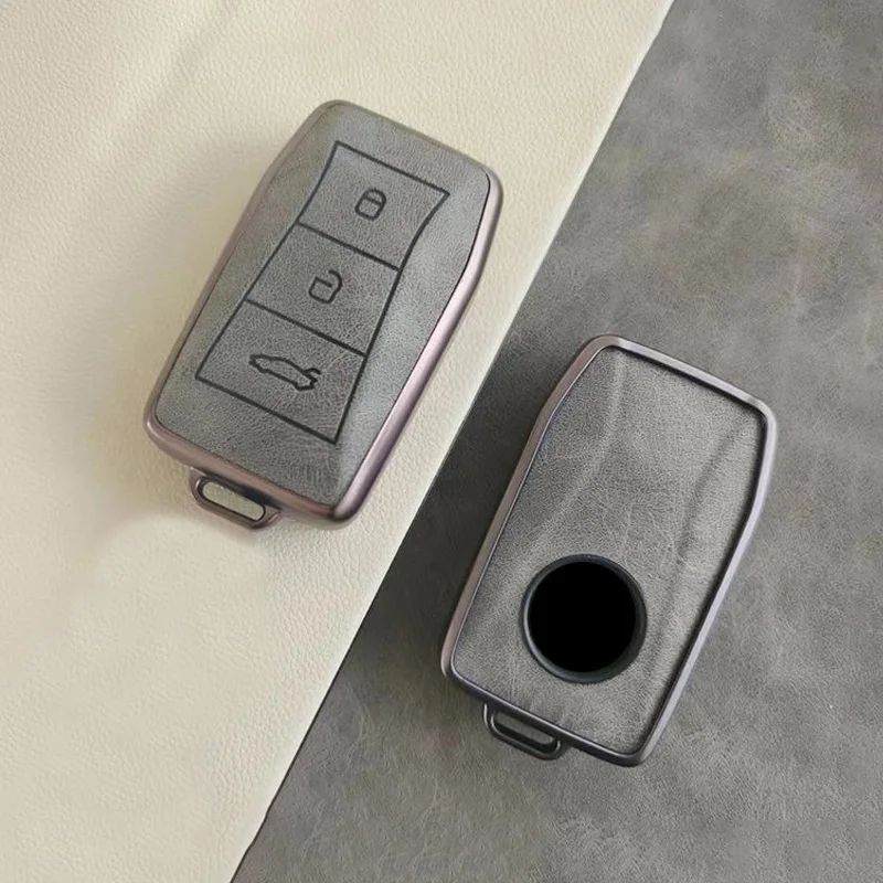 Car Key Case for Lotus Emira 3 Buttons Remote Protection Guard Cover Shell Keychain Housing Ring Holder Fob Interior Accessories
