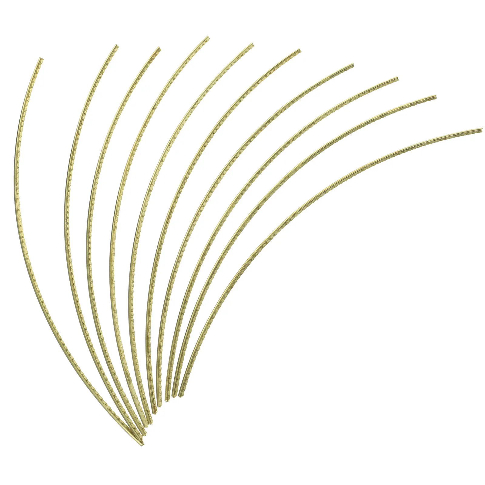 

10Pcs Guitar Fret Wires Brass Material Durable Guitar Accessories Smooth Edges Easy to Install for Repairs Fretboard Frets