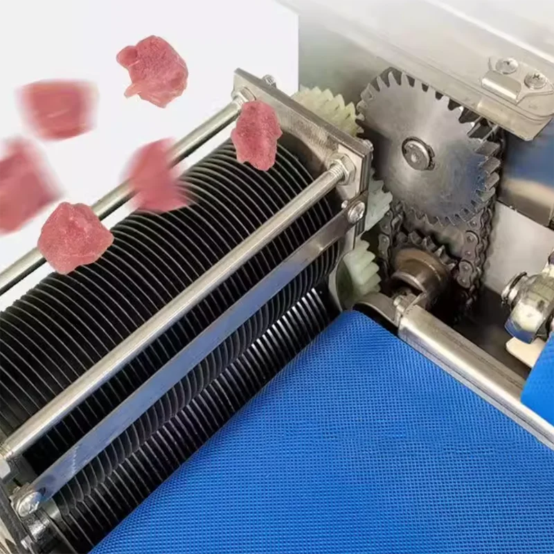 Fresh Meat Cutting Machine, Commercial Beef Cube & Meat Block Cutter   Dicer Machine