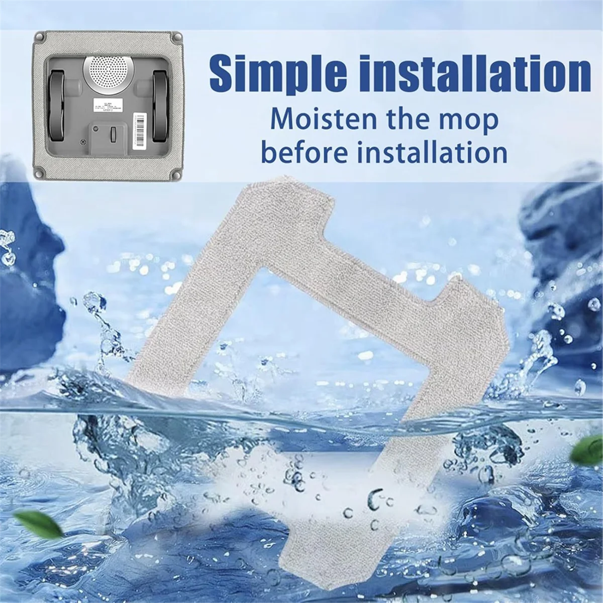 Parti per aspirapolvere Cuscinetti per pulizia per Winbot W1 / W1 Pro W2 / W2 Omni Panno in microfibra di ricambio