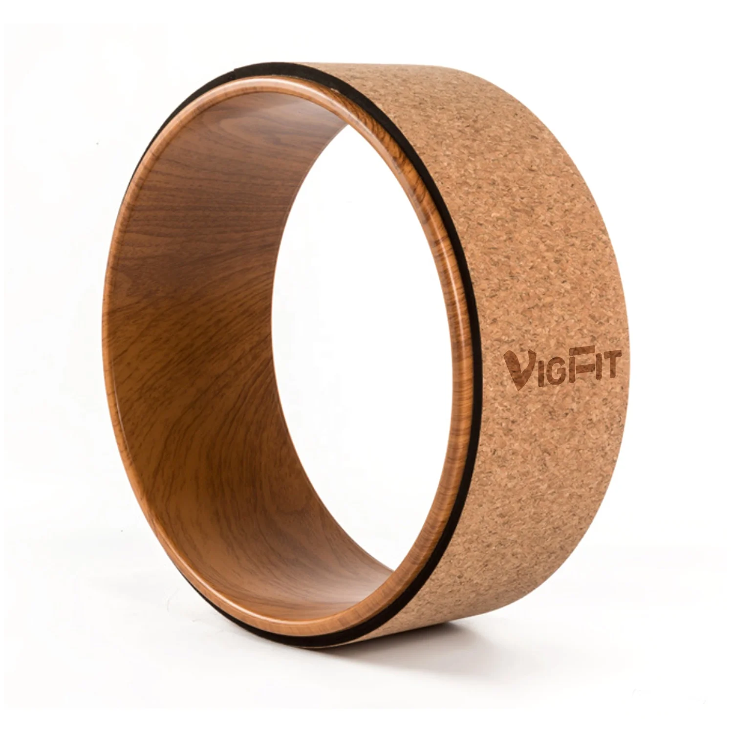 

Колесо для йоги для роликового гибка спины, тренажер для йоги, прочная натуральная пробка, идеально подходит для растяжки позвоночника, мобильности, гибкости и выравнивания