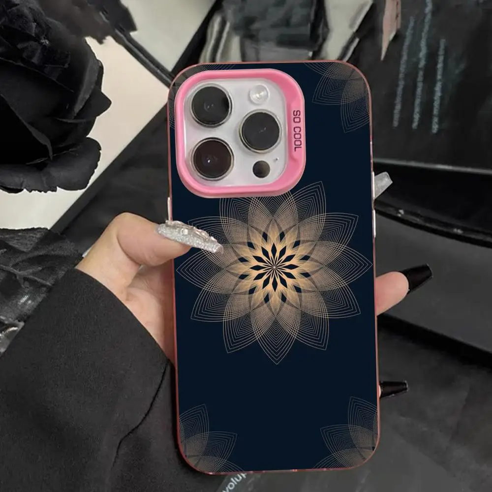 

Holy Buddha Phone Case for iPhone 17 16 15 14 13 12 11 X XR XS Air Pro Max Plus Pink Colorful Silver Cover