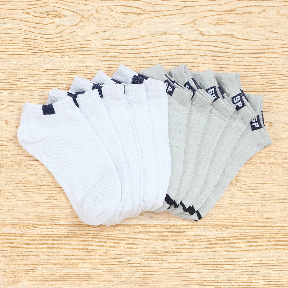 

10 Pairs Breathable Men's and Women's Socks Basic Solid Sports Short Socks Summer Cycling Ankle Running Socks