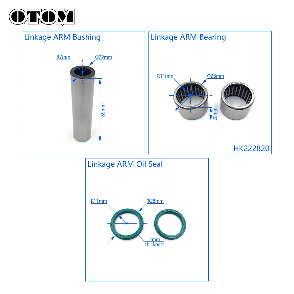 OTOM Motorcycle Triangle Lever Linkage ARM Maintenance Kit Bearing Rear Shock Swing Oil Seal Bushing For KTM SXF FC 250 350 450