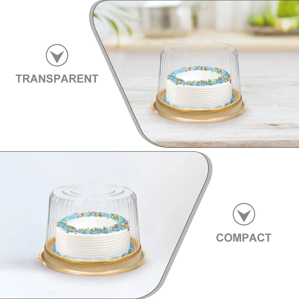 50 Uds. Contenedores de plástico transparente para pasteles, cajas pequeñas portátiles para cupcakes de boda, porta rebanadas de pastel, cajas de recuerdos, contenedor