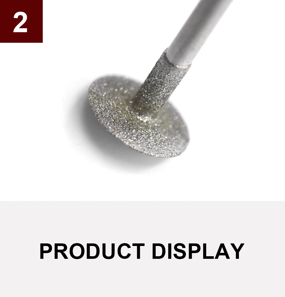 100 Stück K-Typ-Schaft 2,35 mm 120 # Diamant-Schleifgrat 0,5–10,0 mm Zähneknirschen Bits Schneidklingen Diamant-Schleifgrat – Detail 5