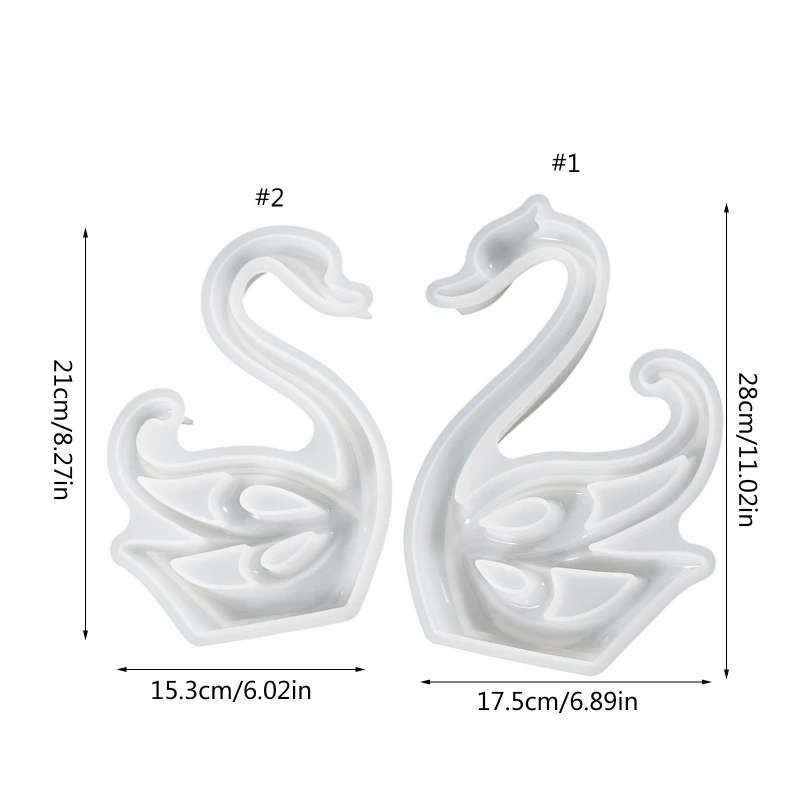 Große Schwan-Ornament-Dekorationsform, die für die Schmuckherstellung aus Harzguss verwendet wird