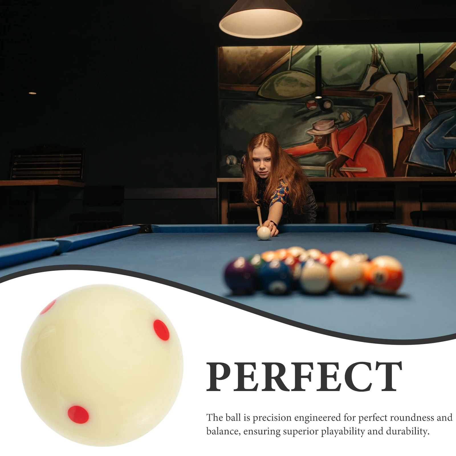 

Billiard White Ball Practice Cue Balls Standard Pool-billiard Training Plain Billiard/pool