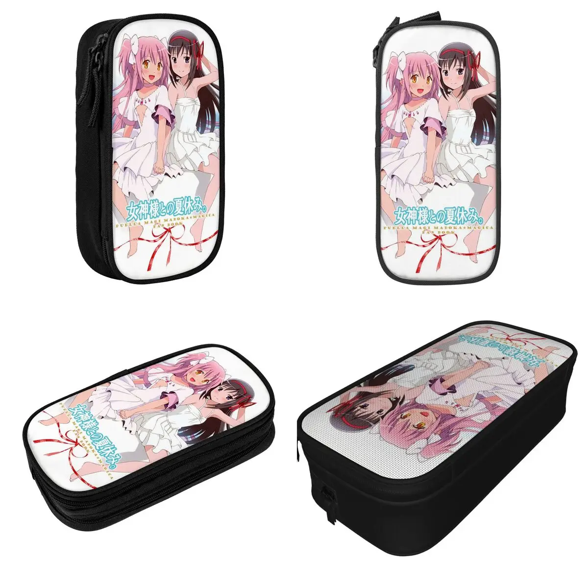 Homura Akemi Madoka Kaname Pencil Cases Puella Magi Madoka Magica Pen Holder Bags Student School Supplies Pencilcases