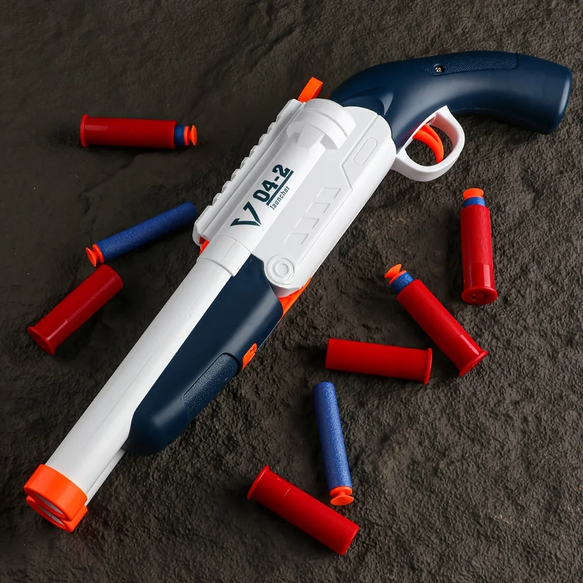 soft-projectile-launcher-manual-dual-nozzle-fast-load-pop-up-cartridge-with-6-cases-20-foam-shells-practice-target-hs