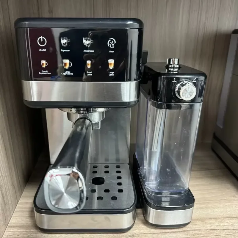 20 Bar High Pressure Semi Automatic Coffee Machine Household Milk Frother Latte Art Maker Touch Screen Color Display Espresso