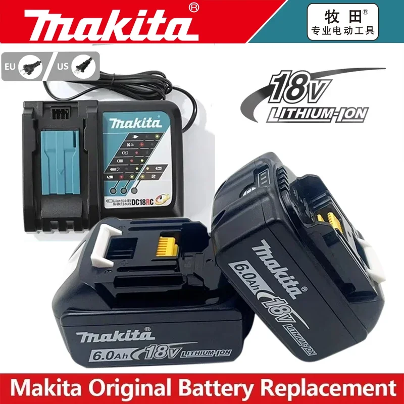 Genuine Makita 18V Battery 6Ah BL1850B Li-ion Replacement Battery BL1850 BL1860B BL1860 BL1840B BL1830B BL1830 LXT-400 RU