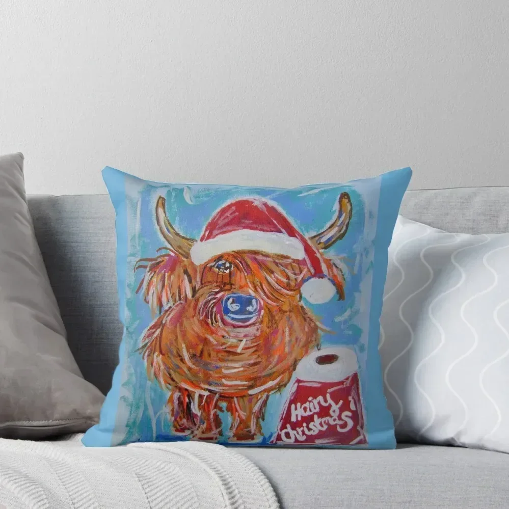 

Hairy Christmas Throw Pillow Embroidered Cushion Cover anime girl Christmas Pillowcase Sofa Cushions Covers pillow