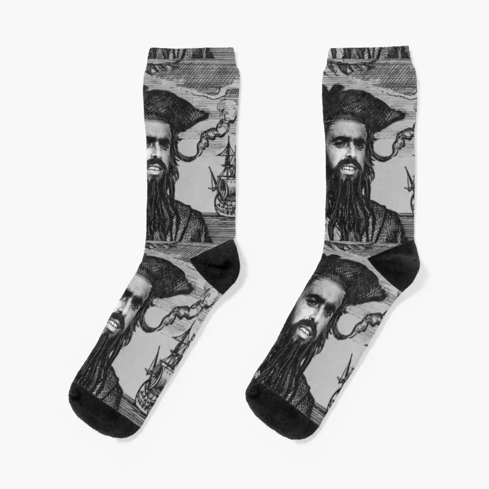 

Shel Silverstein as Blackbeard Socks Non-slip gift anti slip football Socks Women's Men's